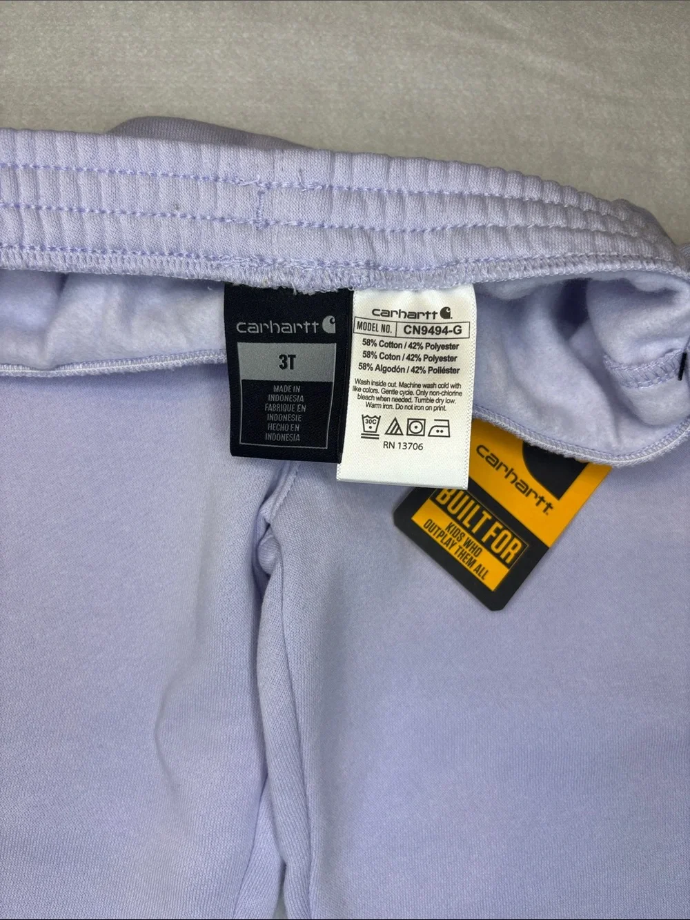 Carhartt Lilac Hooded Sweatshirt & Joggers Set NWT 3T